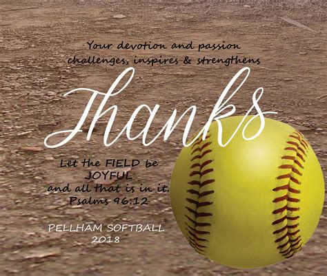 softball coach thank you.